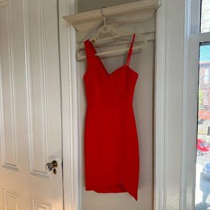 BCBG Maxazria One Shoulder Mini Dress